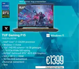 CompuDeals TUF Gaming F15 FX507VI-LP075W aanbieding