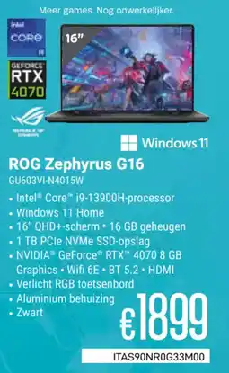 CompuDeals ROG Zephyrus G16 GU603VI-N4015W aanbieding