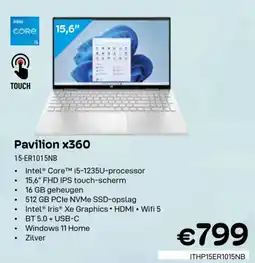 CompuDeals Pavilion X360 15-ER1015NB aanbieding