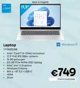 CompuDeals Laptop 17-CN3033NB aanbieding