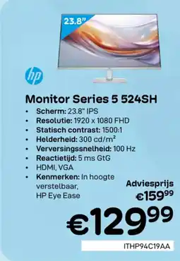 CompuDeals HP Monitor Series 5 524SH aanbieding