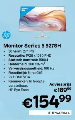 CompuDeals HP Monitor Series 5 527SH aanbieding