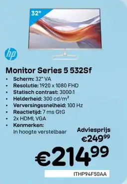 CompuDeals HP Monitor Series 5 532SF aanbieding