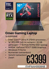 CompuDeals Omen Gaming Laptop 16-AH0008NB aanbieding
