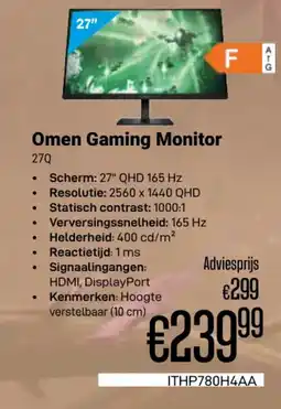 CompuDeals Omen Gaming Monitor 27Q aanbieding