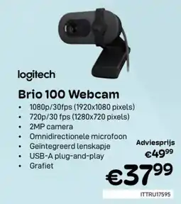 CompuDeals Logitech brio 100 webcam aanbieding
