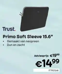 CompuDeals Trust Primo Soft Sleeve 15.6 aanbieding