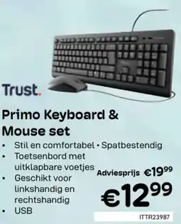 CompuDeals Trust. primo keyboard & mouse set ITTR23987 aanbieding