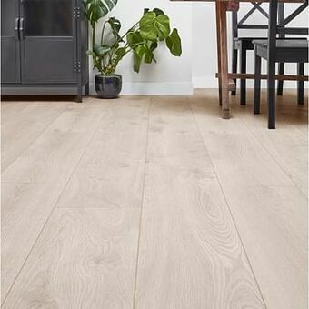 GAMMA Bruynzeel Extra Breed Waterbestendig Laminaat Lief Lichtgrijs 4V-groef 8 mm 2,02 m² aanbieding