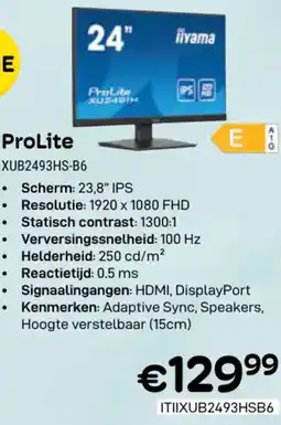 CompuDeals iiyama ProLite XUB2493HS-B6 aanbieding