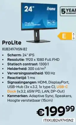 CompuDeals iiyama ProLite XUB2497HSN-B2 aanbieding