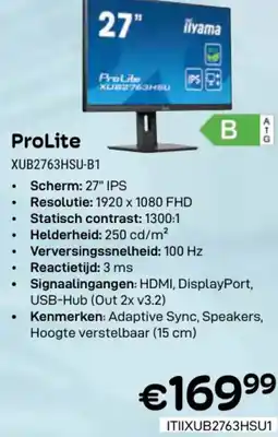 CompuDeals iiyama ProLite XUB2763HSU-B1 aanbieding