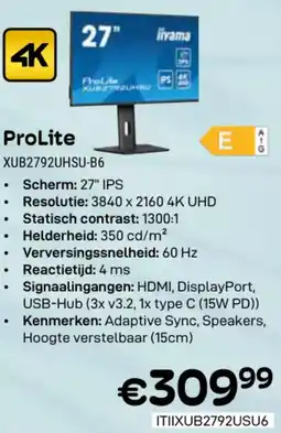 CompuDeals iiyama ProLite XUB2792UHSU-B6 aanbieding