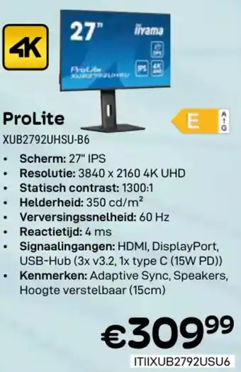 CompuDeals iiyama ProLite XUB2792UHSU-B6 aanbieding