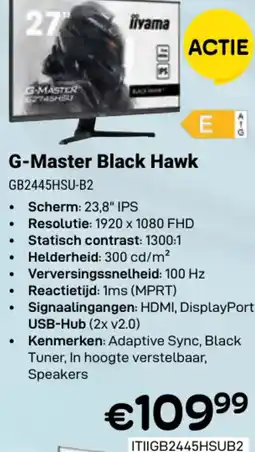 CompuDeals iiyama G-Master Black Hawk GB2445HSU-B2 aanbieding