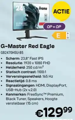 CompuDeals iiyama G-Master Red Eagle GB2470HSU-B5 aanbieding