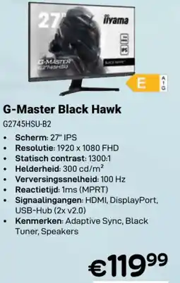 CompuDeals iiyama G-Master Black Hawk G2745HSU-B2 aanbieding