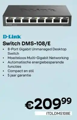 CompuDeals D-Link Switch DMS-108/E aanbieding
