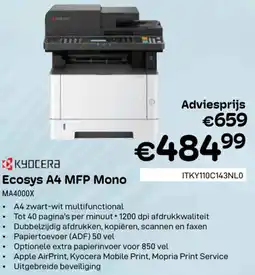 CompuDeals Kyocera ecosys a4 mfp mono MA4000X aanbieding