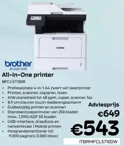 CompuDeals brother All-In-One printer MFC-L5710DW aanbieding