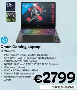 CompuDeals hp Omen Gaming Laptop 16-AH0021NB aanbieding