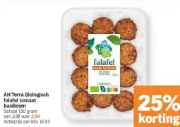 Albert Heijn AH Terra Biologisch falafel tomaat basilicum aanbieding