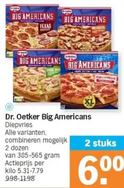 Albert Heijn Dr. oetker big americans diepvries aanbieding