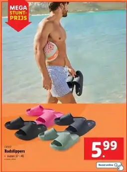 Lidl Badslippers • maten 37-46 aanbieding