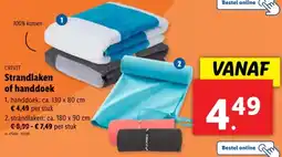 Lidl Strandlaken of handdoek aanbieding