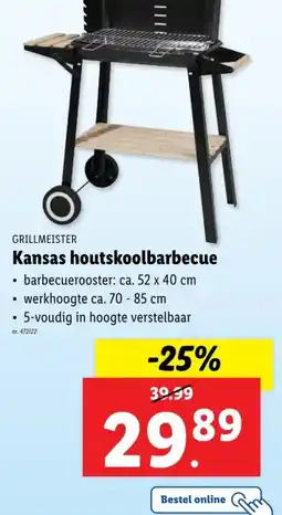 Lidl Kansas houtskoolbarbecue aanbieding