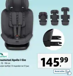 Lidl Kinderautostoel Apollo i-Size aanbieding