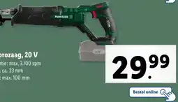 Lidl Accureciprozaag, 20 V aanbieding