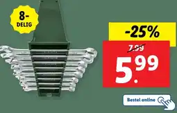 Lidl Steek-, ring- of ringsteek- sleutelset, 8-delig aanbieding