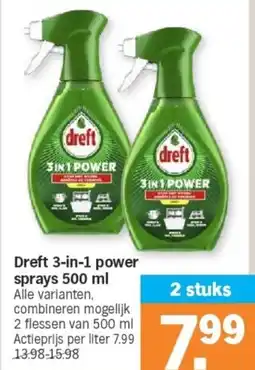 Albert Heijn Dreft 3-in-1 power sprays aanbieding