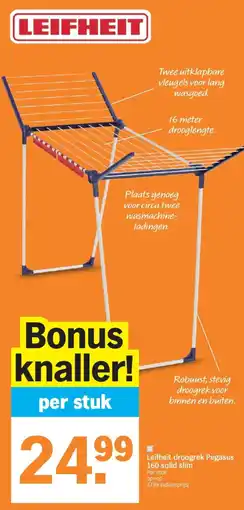 Albert Heijn Leifheit droogrek Pegasus 160 solid slim aanbieding