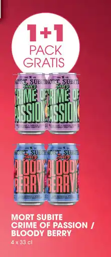 Prik en Tik Mort Subite crime of passion / bloody berry aanbieding
