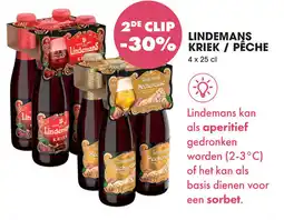 Prik en Tik Lindemans kriek / pêche aanbieding