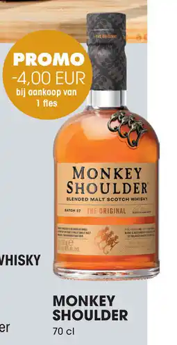 Prik en Tik Monkey shoulder aanbieding