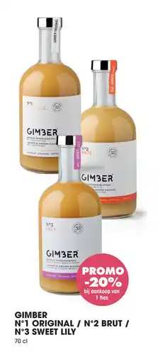 Prik en Tik Gimber n°1 original / n°2 brut / n°3 sweet lily aanbieding