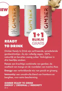 Prik en Tik Gimber ready to drink energy / original / immunity aanbieding