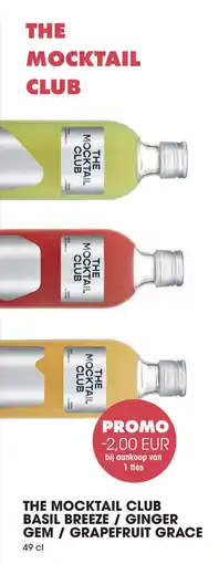 Prik en Tik The Mocktail Club basil breeze / ginger gem/grapefruit grace aanbieding
