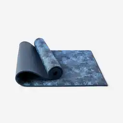 Decathlon YOGAMAT COMFORT 173 CM X 61 CM X 8 MM PALM DONKERBLAUW aanbieding