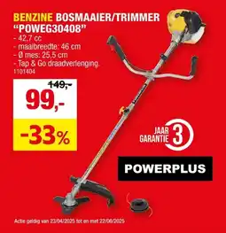 Hubo Powerplus EG POWEG30408 benzine bosmaaier 42,7cc aanbieding