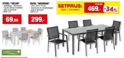 Hubo Garden Plus Modena tuintafel 200x100 cm antraciet aanbieding