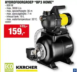 Hubo Karcher BP3 Home hydrofoorpomp 600W aanbieding