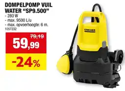 Hubo Karcher SP 9500 dompelpomp 280W vuil water aanbieding