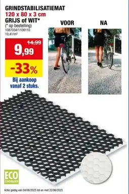 Hubo Grindstabilisatiemat 119x80x3 cm wit aanbieding