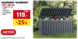 Hubo Keter Glenwood kussenbox 128x65x61 cm antraciet aanbieding