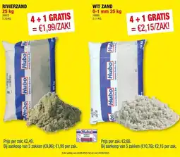 Hubo Hubo rivierzand 0-2 mm 25kg aanbieding