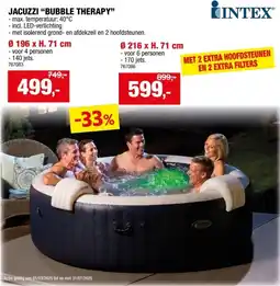 Hubo Intex Pure Spa Bubble Therapy jacuzzi 216x71 cm 6 personen aanbieding